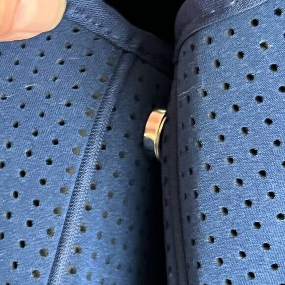 New Punch Australian Explorer Neoprene Navy Tote with mini zip bag - Picture 6 of 13